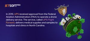 UPS delivered packages by drones