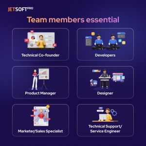Team members essential for a startup in tech