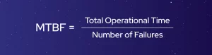 Mean Time Between Failures (MTBF) formula